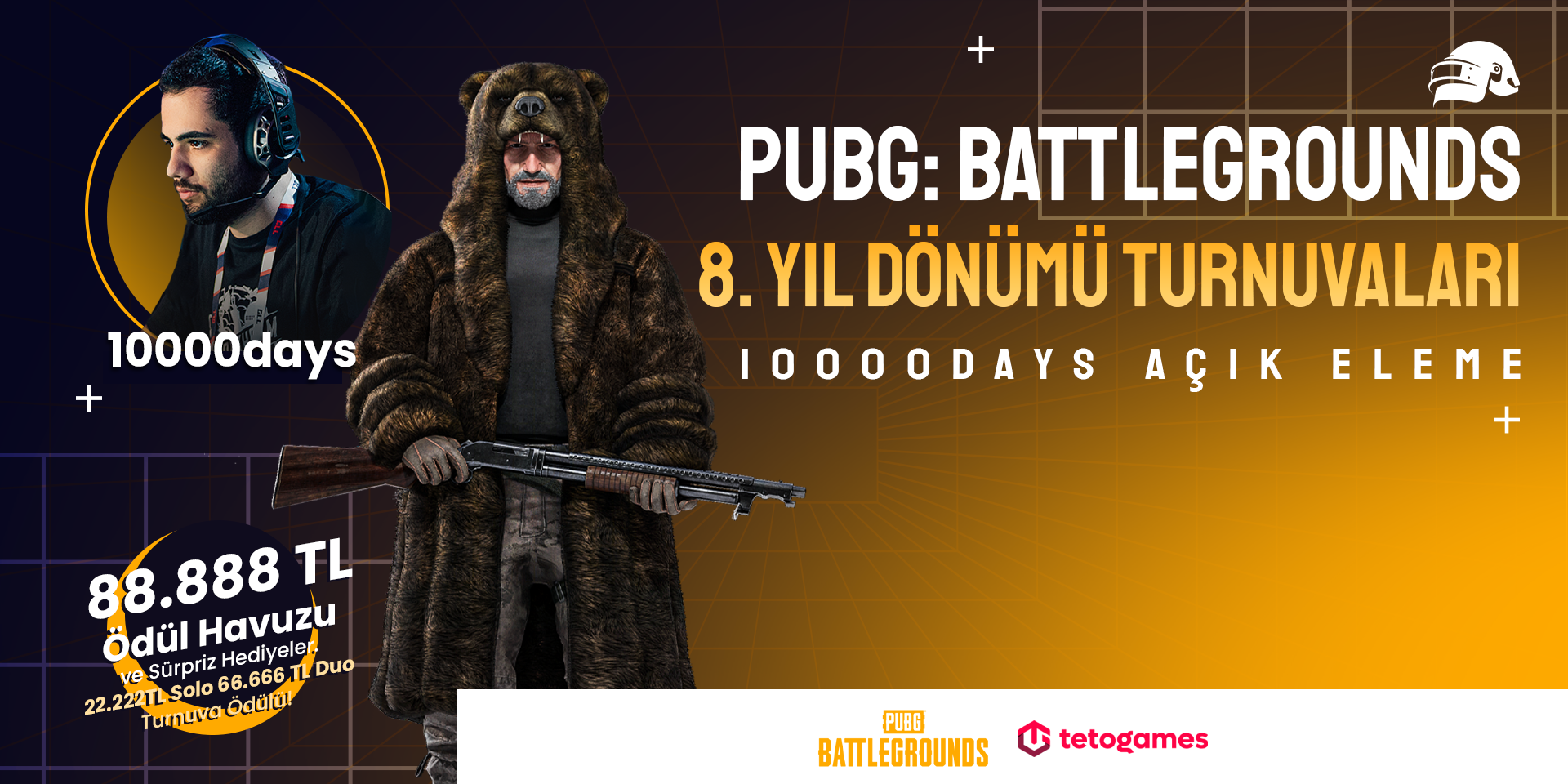 PUBG 8. YIL Dönümü Turnuvası 10000Days DUO Elemesi